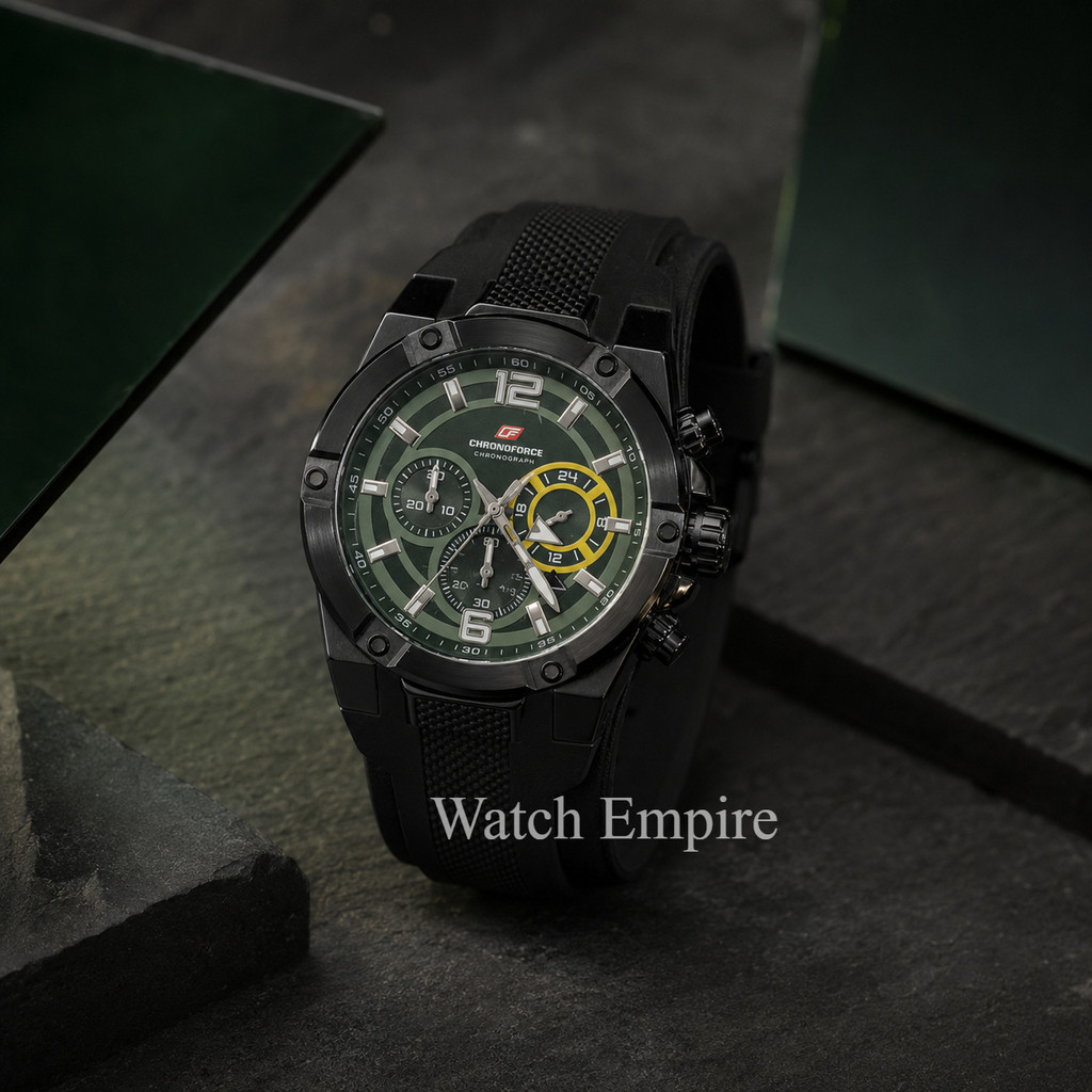 Chronoforce 5231 G-5 Jam Tangan Pria Stainless Steel Black Green