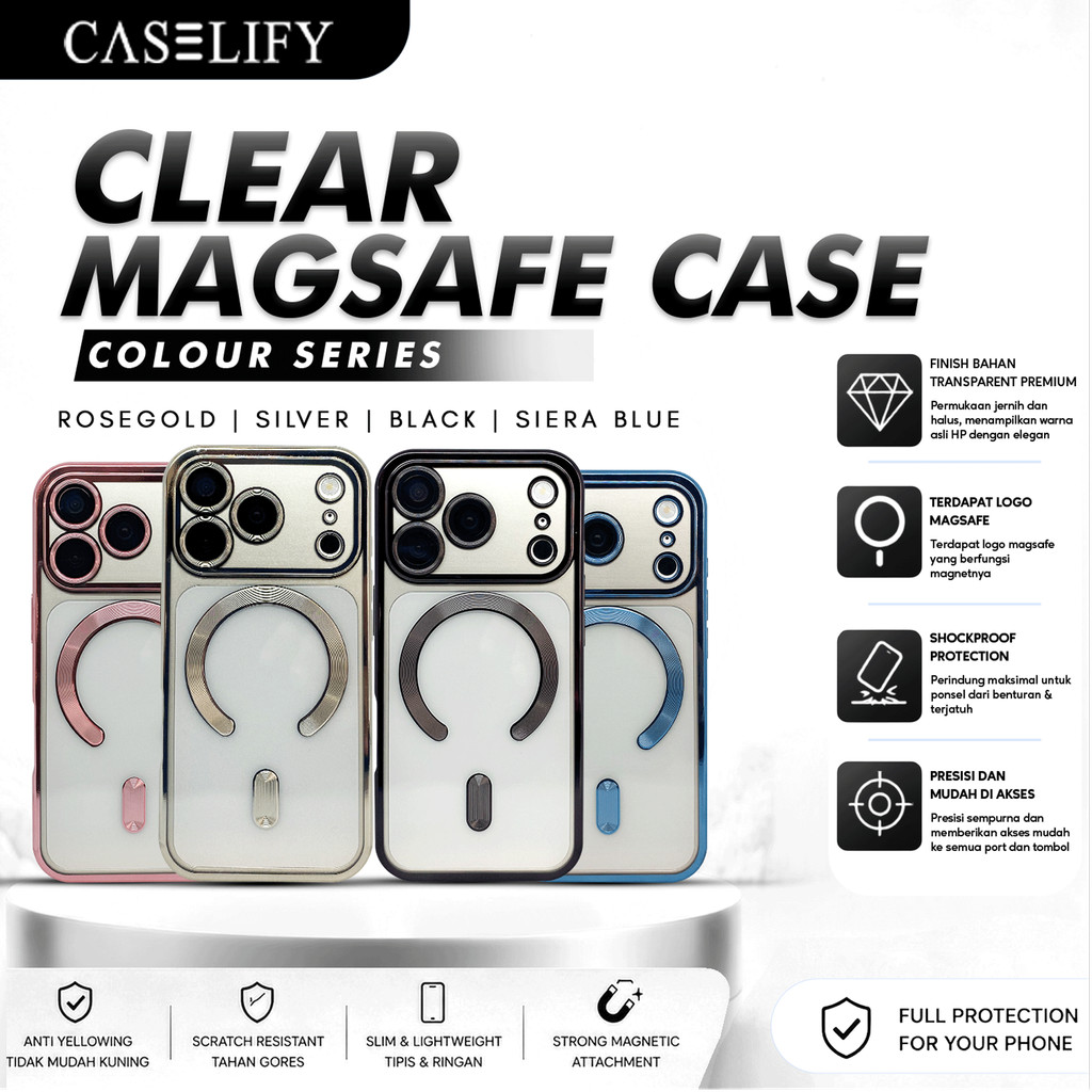 CASELIFY magsafe lens protector clear case iphone 11 12 13 14 15 16 17 air pro max plus casing