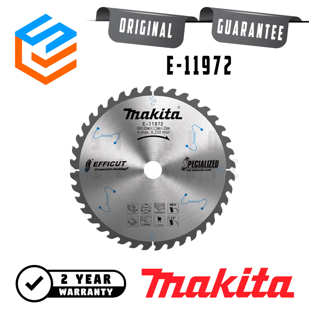 Makita Accesories T.C.T Saw Blade Efficut Composite Decking / Mata Gergaji Efficut untuk Composite D
