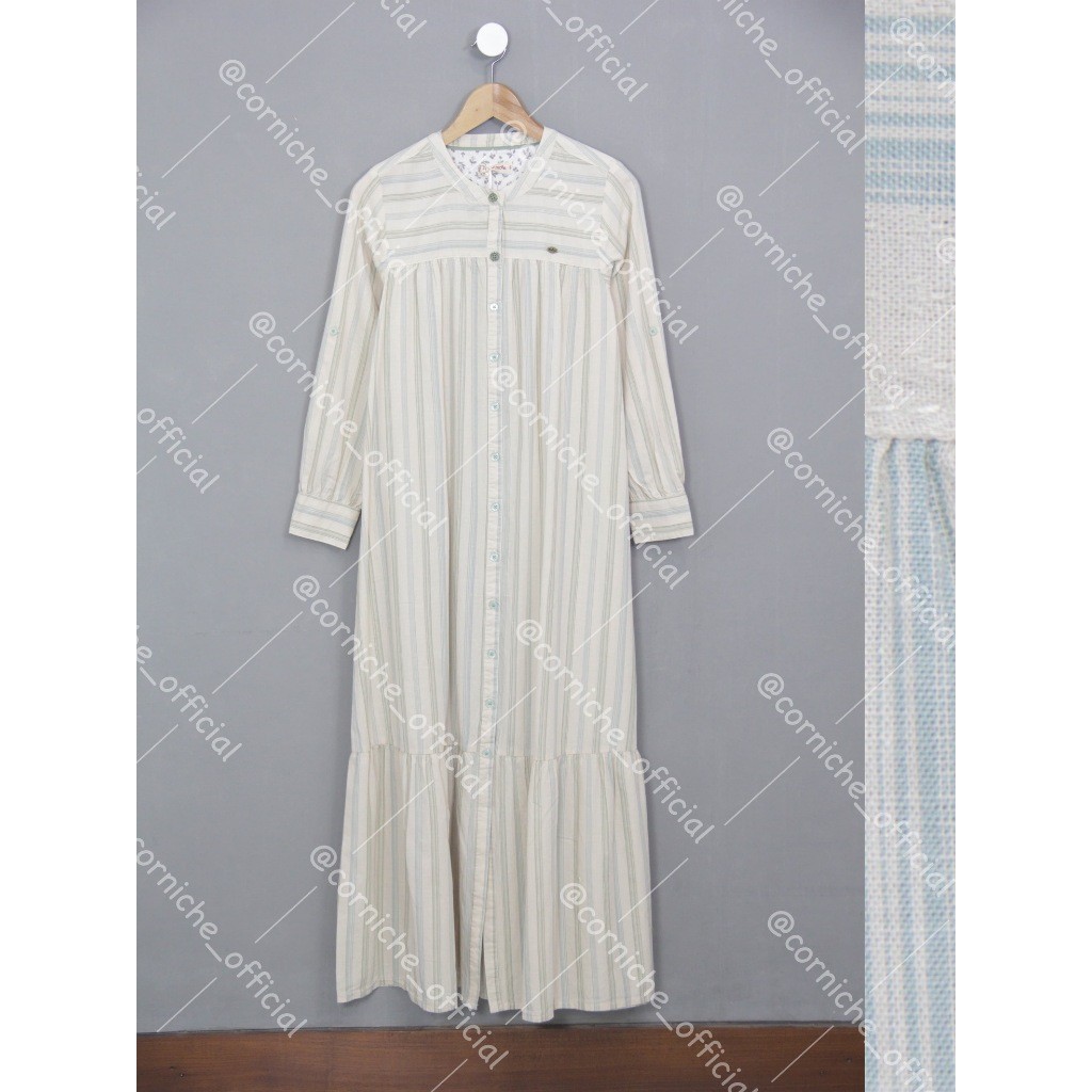 Corniche Deviry Gamis Katun Garis-Garis Sage