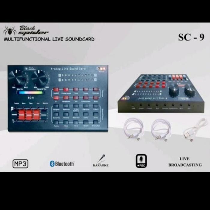sound card blackspider v9 / soundcard blackspider sc 9 original