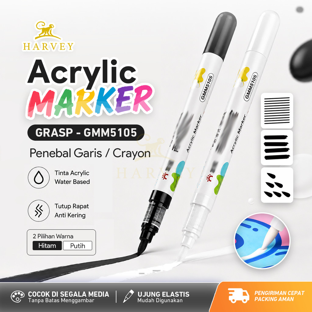 GRASP Acrylic Marker GMM5105 Water Based Spidol Acrylic Pen Drawing DIY