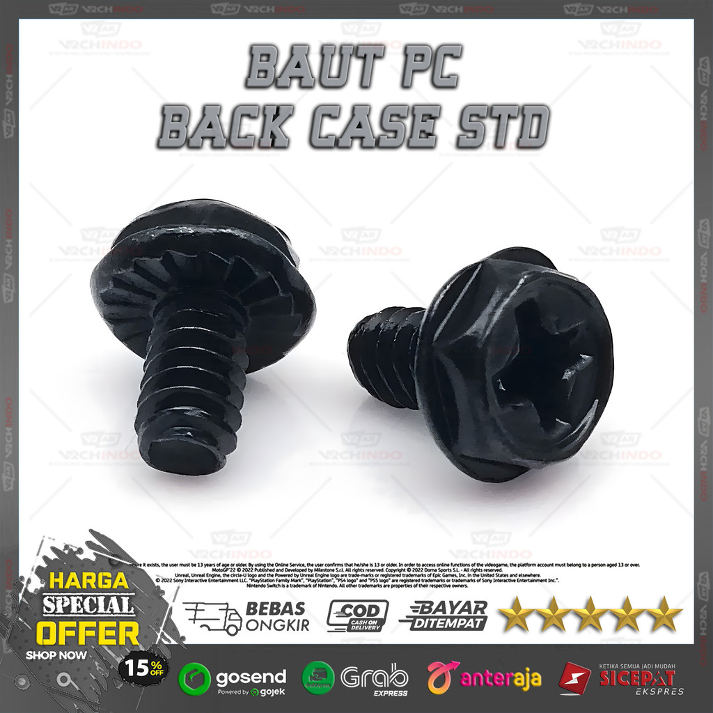 Screw Baud Baut Sekrup Standar Casing Belakang Komputer PC Desktop 