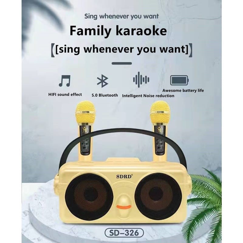 SDRD SD-326 Portable Wireless Bluetooth Karaoke Speaker