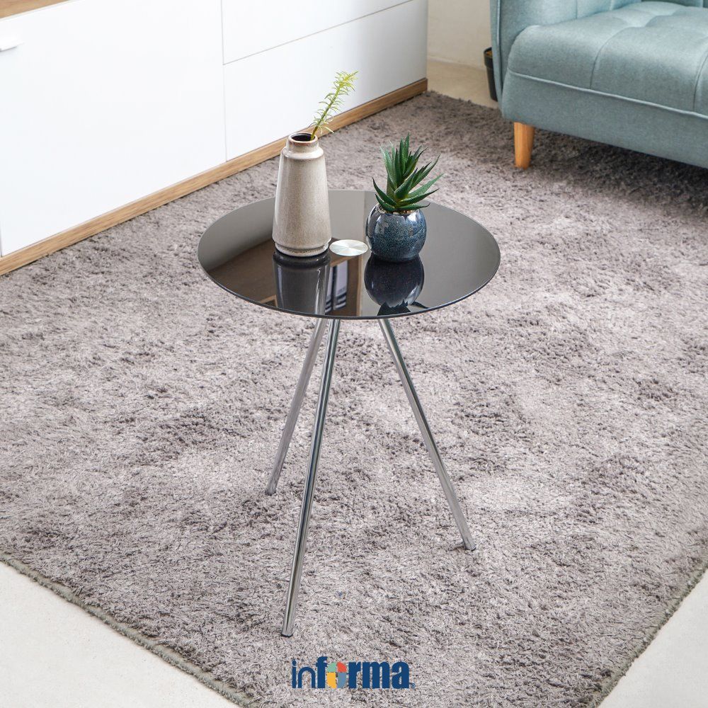 Informa Triplicy Meja Sisi - Hitam Meja Samping Meja Kecil End Table Meja Sofa Side Table