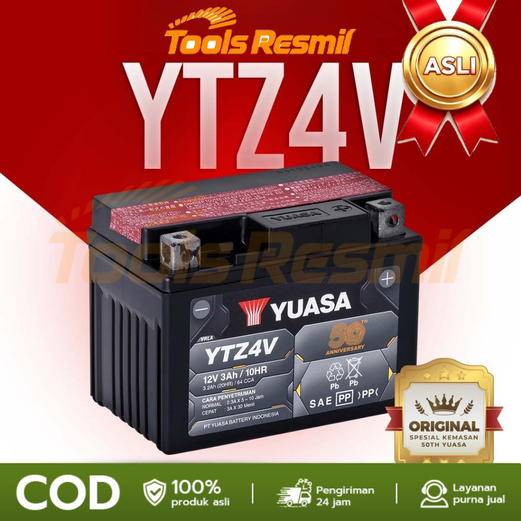 COD Yuasa Aki Motor YTZ4-V MF 100% ORIGINAL