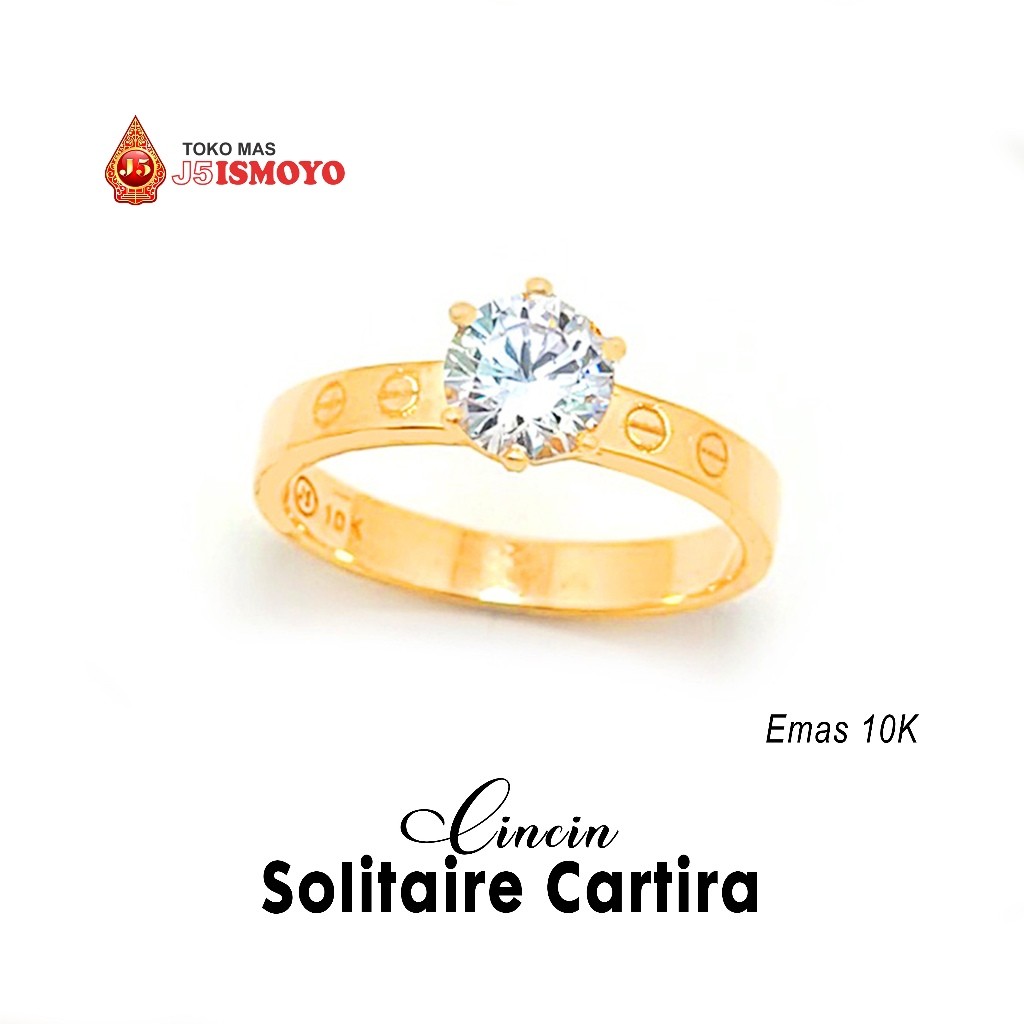 Cincin Emas Cartira Solitaire J5 Ismoyo