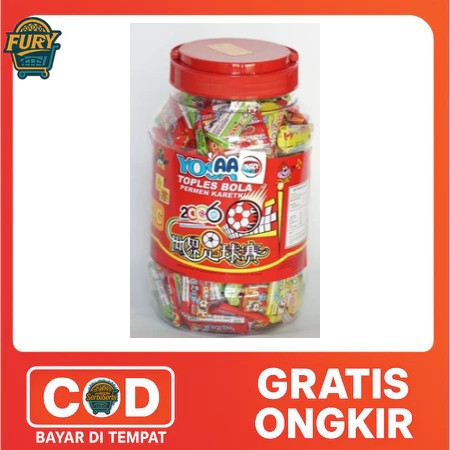 YOSAN PERMEN KARET BOLA  TOPLES ISI 200 X 2 GRM