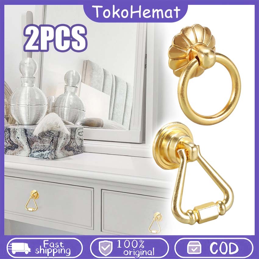 Knob Pintu Lemari Handle Ring Tarikan Laci Lemari Handle Lemari Gold Gagang Laci Pegangan Pintu Lema
