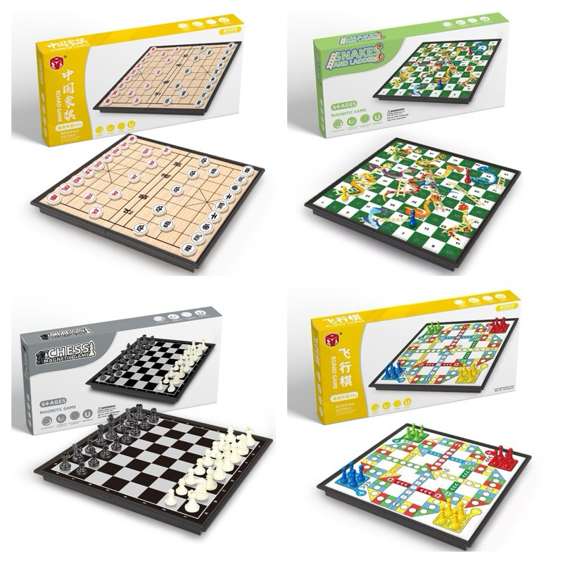 SAMULSHOP Snake And Ladders Game/Flight Chess Game/Mainan Catur Anak/Ludo King Game/Chinese Chess/In