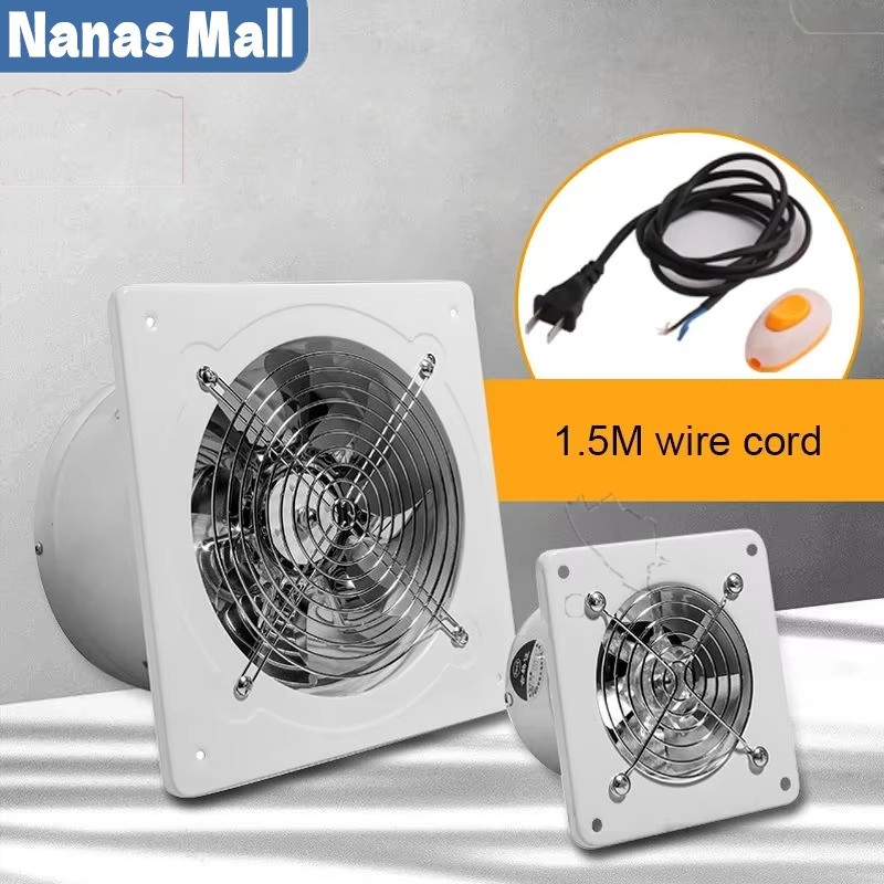 Exhaust Fan Dinding 4Inch Kipas Exhaust Ventilasi Dinding exhaust fan kamar mandi Booster Fan