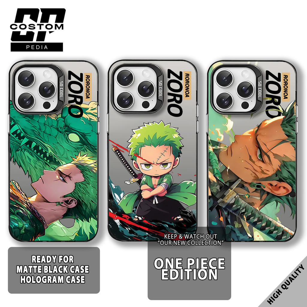 Case One Piece Zoro CU462 Poco X7PRO X6PRO X3 M3 F4 Premium Black Matte IMD Gambar Glossy Timbul Kar