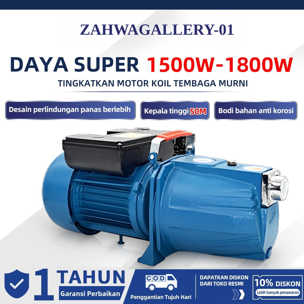 Zahwagallery-01 1500w/1800w Pompa air Otomatis/Mesin Pompa Air/Pompa Air JET PUMP /Listrik Pompa Pen