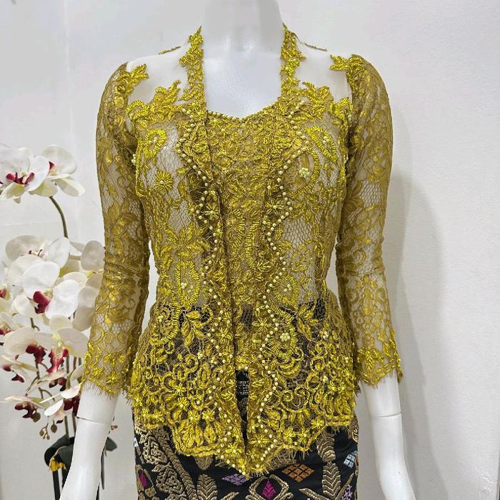 (  KEBAYA RIJEK ) Kebaya Payet RIJEKK TILE GARIS - 2, L