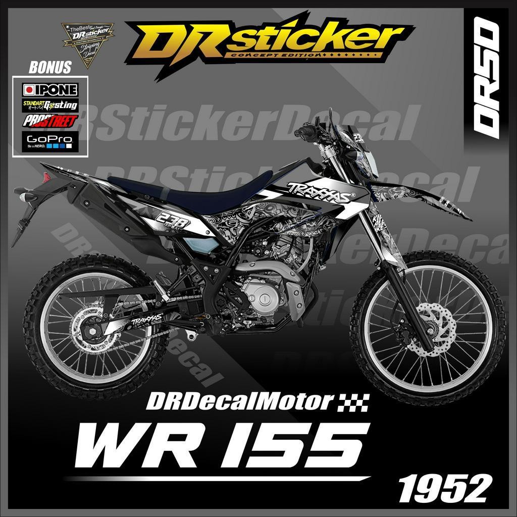 Stiker decal motor Wr 155r sticker  kombinasi hologram variasi logo rac decal wr 155r