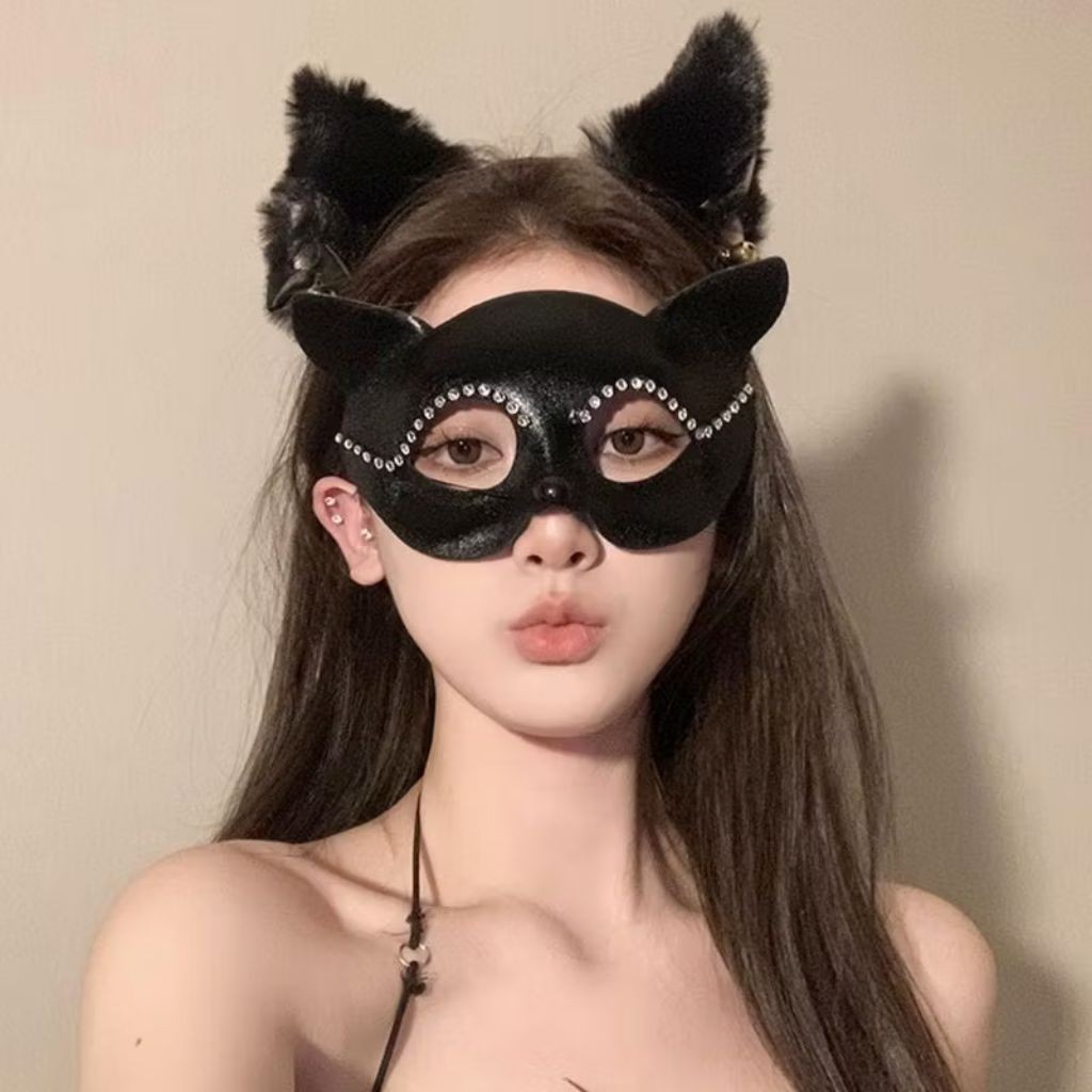 TERLARIS Topeng Pesta Halloween Kucing Cat Woman Halloween Mask