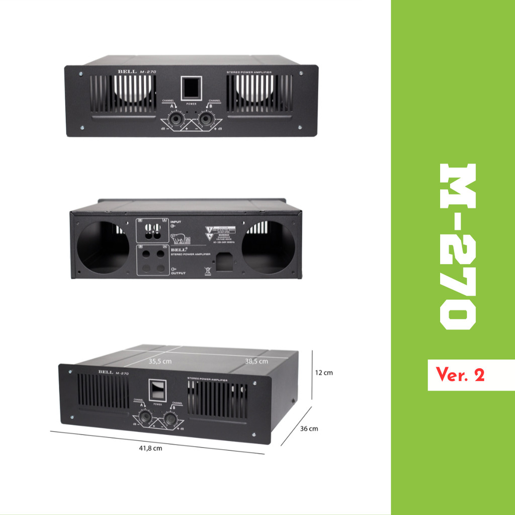 Box Power Amplifier M-270 M 270 BELL Casing Kosongan 10A 10 A