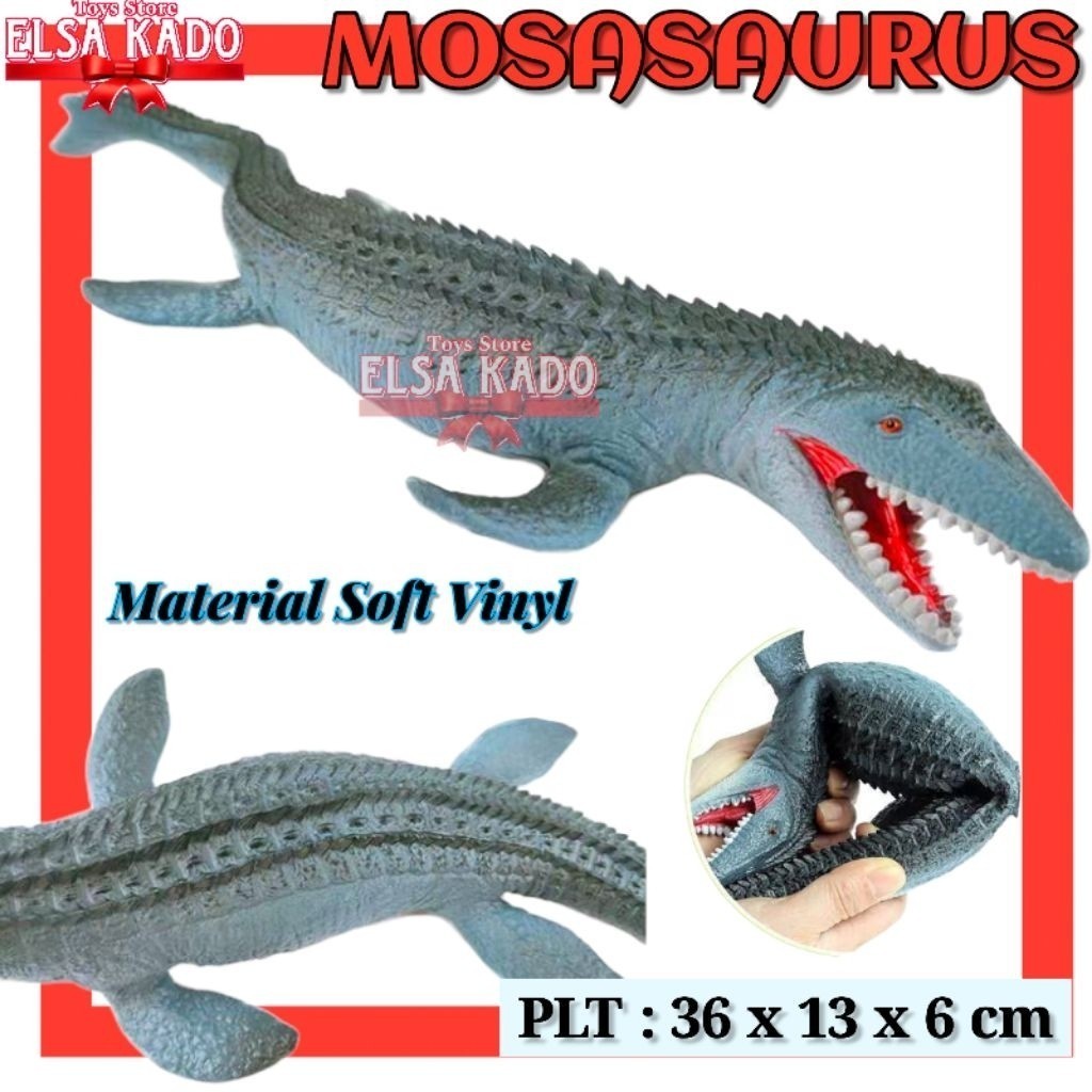 Figures Dinosaurus Mainan Mosasaurus Karet Besar