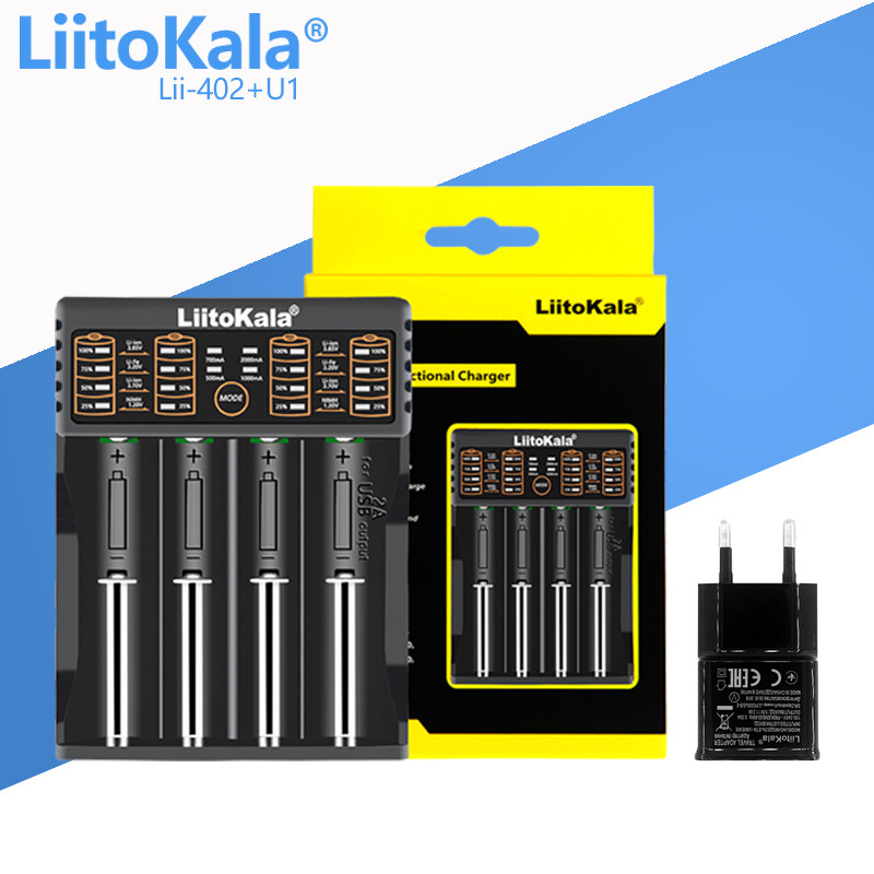 LiitoKala Lii-M4 Lii-M4S Lii-402 Lii-202 Lii-S2 Lii-S4+U1 3.7V 18650 18350 26650 14500 16340 NiMH li