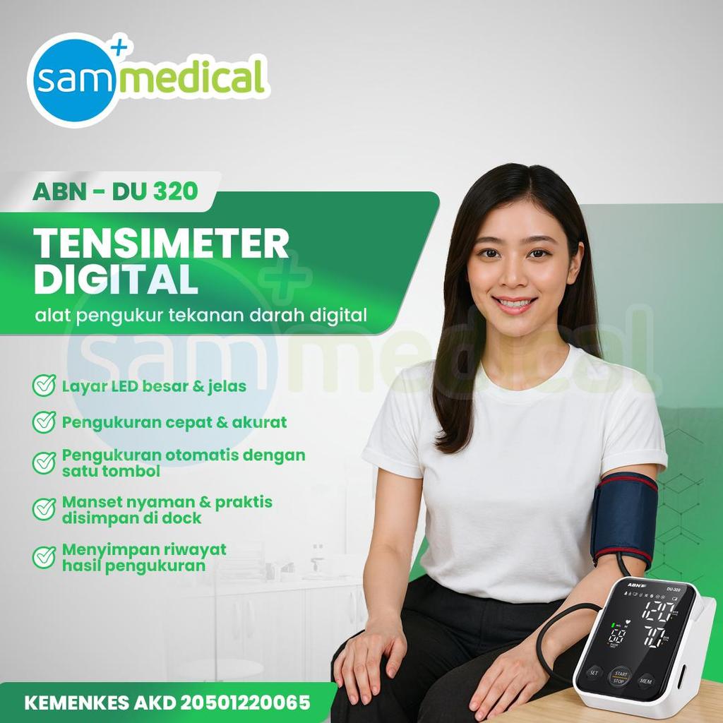 ABN Digital Tensimeter DU-320 / Tensimeter digital / Alat cek tekanan darah / Blood Pressure Monitor