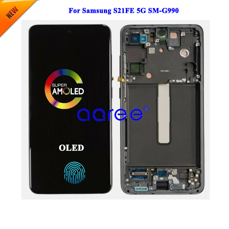 NEW OLED LCD Screen For Samsung S21FE 5G LCD Screen For Samsung S21FE G990F LCD Screen Tou gitizer A