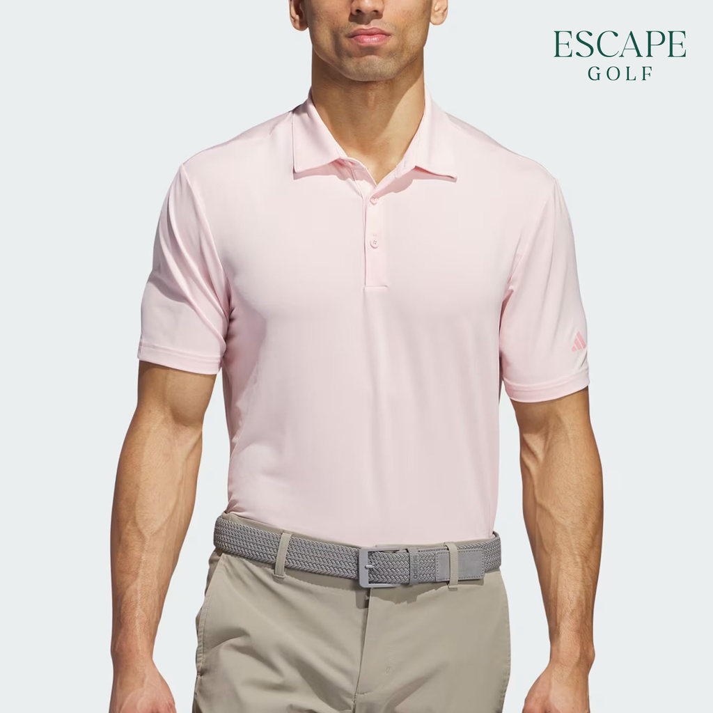 Kaos Polo Pria Olahraga Golf | Adidas Ultimate365 Solid Men’s Golf Polo Shirts - Sandy Pink