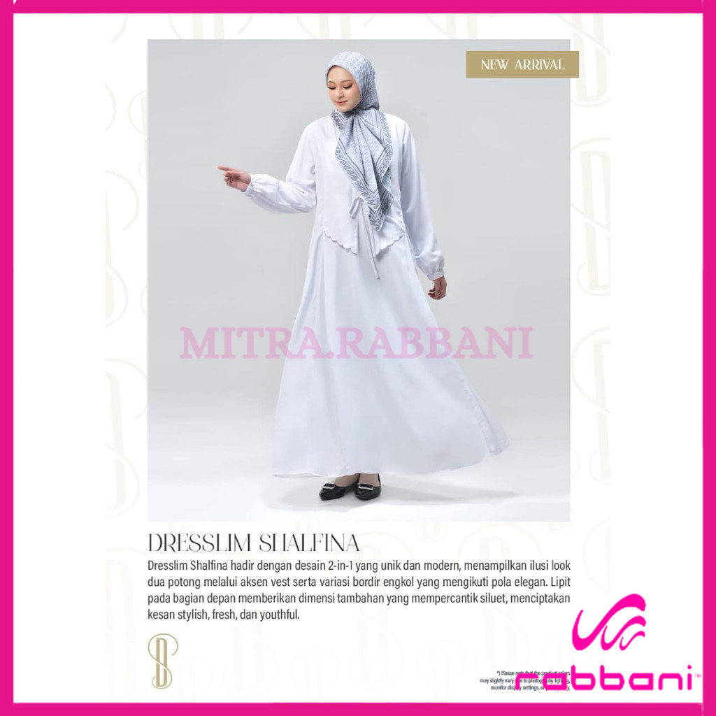 RABBANI ORI - Rabbani - Dresslim Shalfina | Dresslim Rabbani | Gamis Putih Mitra Rabbani