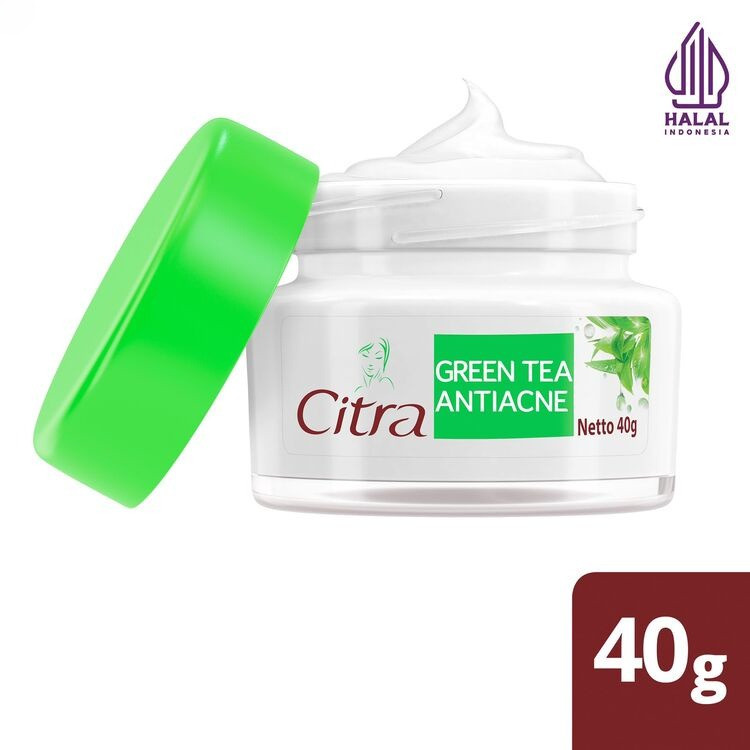 Najmia Ofc Citra Cream Wajah Moisturizer l Green Tea 40 G Pearly - Glow UV 40g Moisturizer Anti Acne