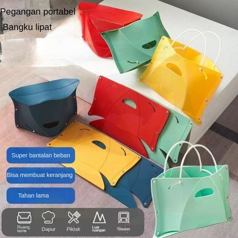 Kursi Lipat Plastik Kursi Kecil Perjalanan Outdoor Kursi Kereta Wisata Kursi Portabel Kertas Ultra-r