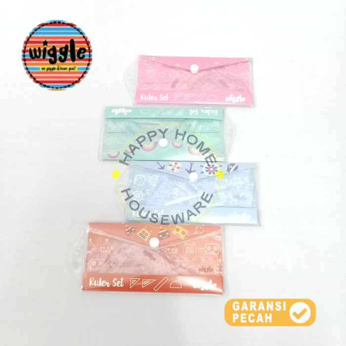 WIGGLE RULLER / PENGGARIS SET 4 PCS KOMPLIT 4 VARIAN MOTIF