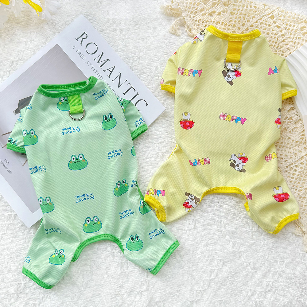 Mesh Breathable Pet Dog Jumpsuits Dog Pajamas Onesies for Small Large Dogs Puppy Overalls Sweet Patt