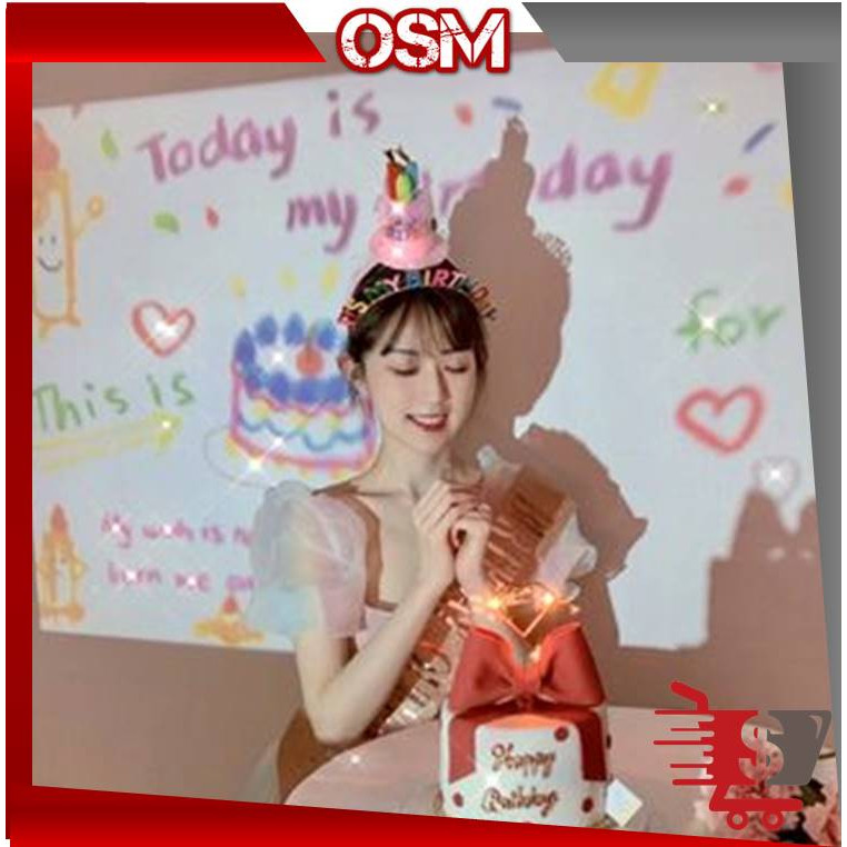 OSM - 5468 Proyektor Mini Ulang Tahun Portable / Proyektor Mini / Happy Birthday Projector / Project