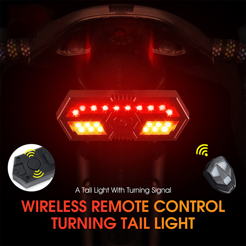 Lampu Sein Sepeda USB Wireless Tanpa Kabel Waterproof
