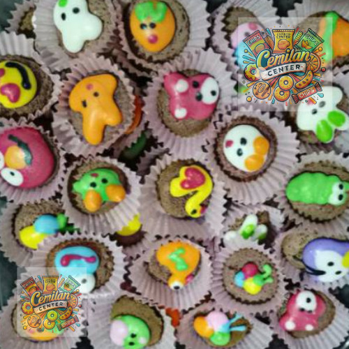 CC Kue Brownies Karakter 100gr Brownies Karakter Lucu Cookies Karakter Brownies Mini Kering Karakter