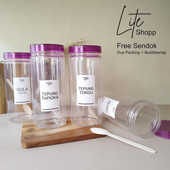 Toples Bumbu Dapur 1300 TUTUP UNGU CLEAR - Bakso