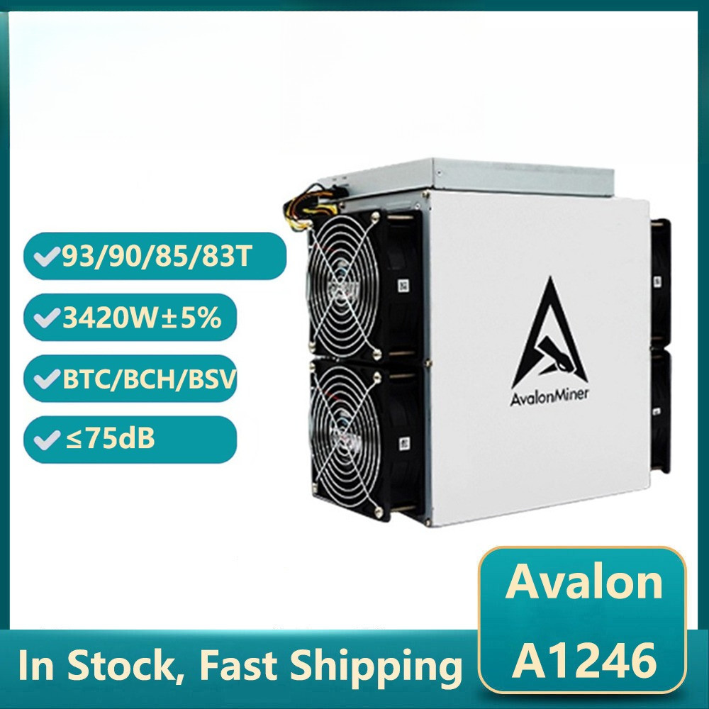 ASIC BTC Miner Avalon A1246 90T/87T/85T/83Th/s Optional Bitcoin Miner SHA-256 BTC Mining Machine Bet