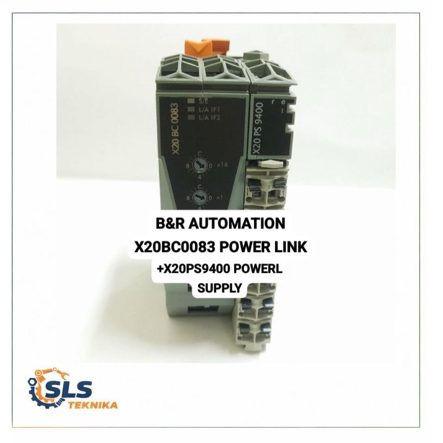 B&R AUTOMATION X20BC0083 POWER LINK + X20PS9400 POWERL SUPPLY