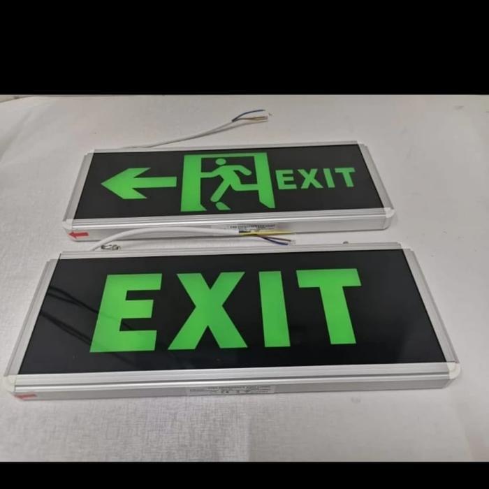Velvet Co  Lampu emergency exit led / lampu exit led / lampu darurat led exit - EXIT KACA, TULISAN E