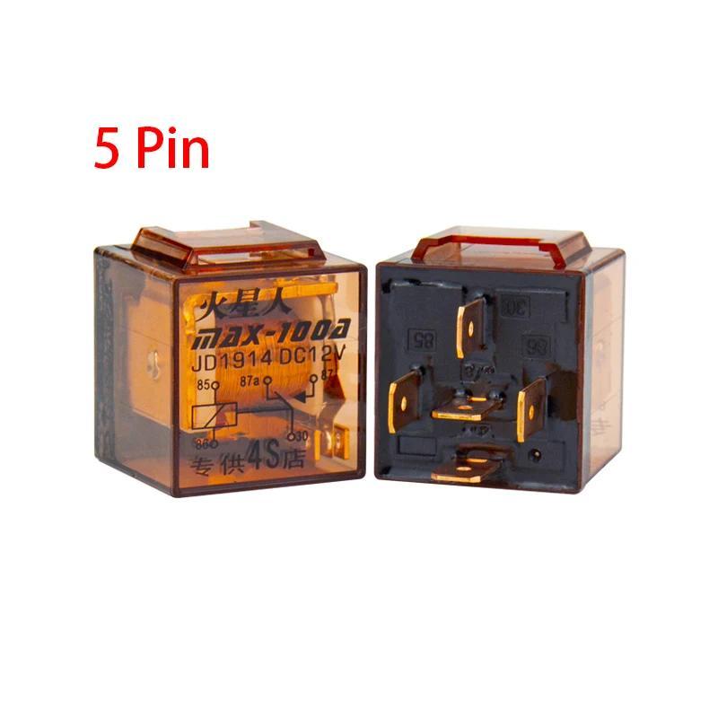 Waterproof SPDT SPST 5 / 4 Pin 12V 24V 100A 80A 60A Car Automobile Relay with Green LED Light and Ce
