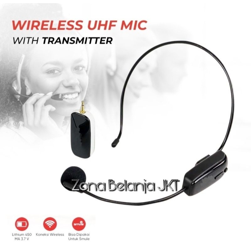 MIC WIRELESS MIC IMAM MASJID PRESENTASI HEADSET BANDO WIRELESS SINGLE MIC MURAH BERKUALITAS ORIGINAL