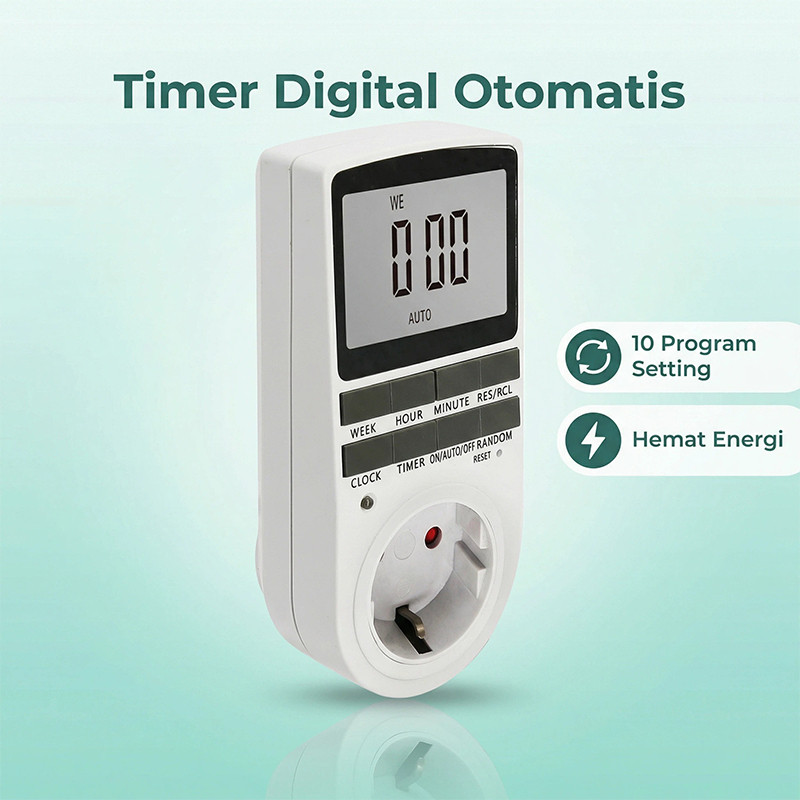 Vantron Timer Digital Stop Kontak Listrik Stop Kontak Listrik Timer Digital Otomatis