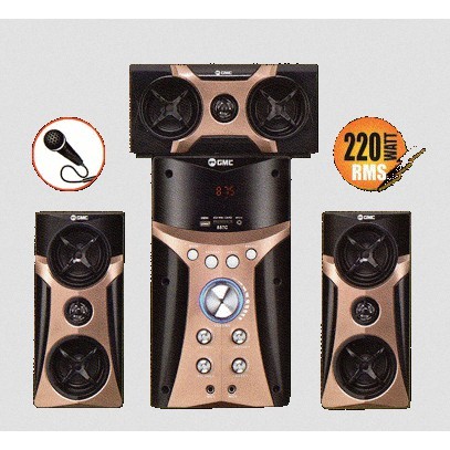 ll VIRAL READY  SPEAKER GMC USB SD CARD MMC SLOT RADIO FM KARAOKE MICROPHONE MIKROFON MIC INPUT SUPP