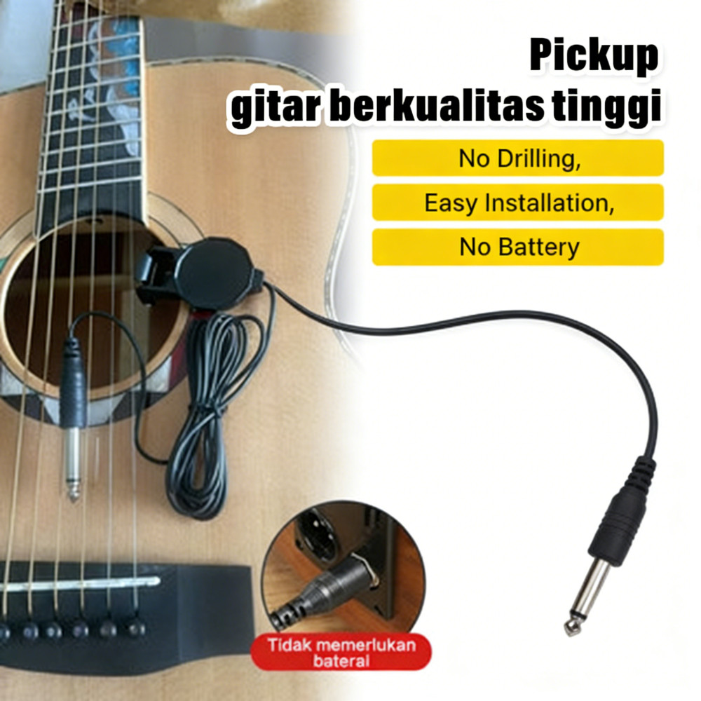 Pick-up pickup gitar spul akustik clip-on Spul Akustik gitar tempel