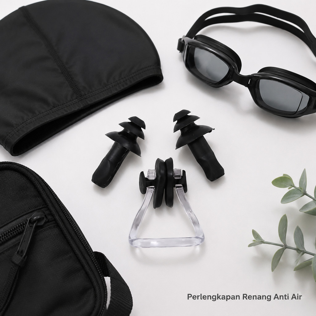 Penutup hidung dan penyumbat telinga renang nose ear clip