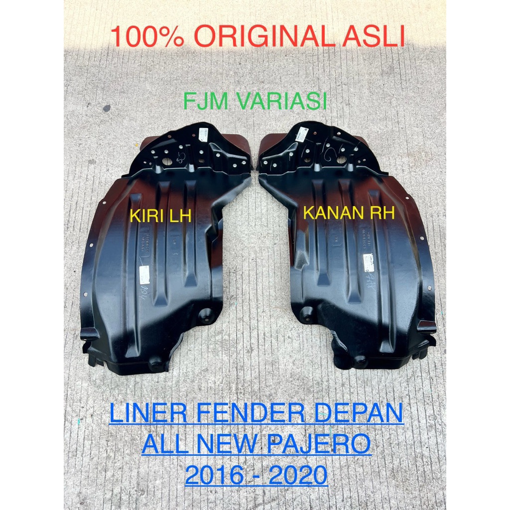 KARPET LUMPUR LINER LINNER FENDER BAN DEPAN MOBIL MITSUBISHI ALL NEW PAJERO SPORT 2016 2017 2018 201