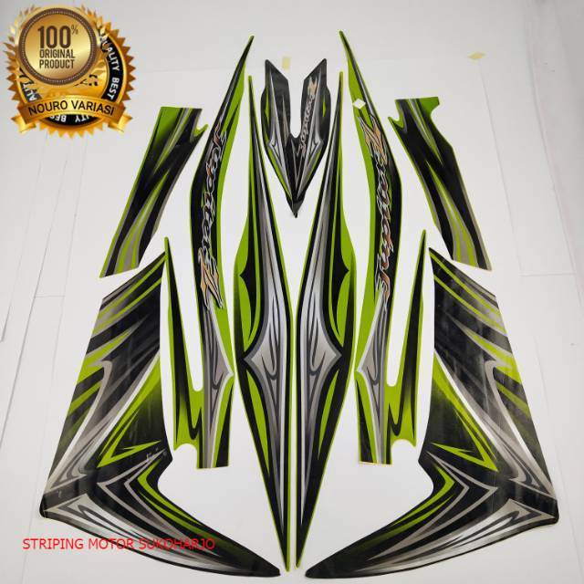 (ORI) striping yamaha jupiter z new robot hijau 2011 2012 list body kualitas original