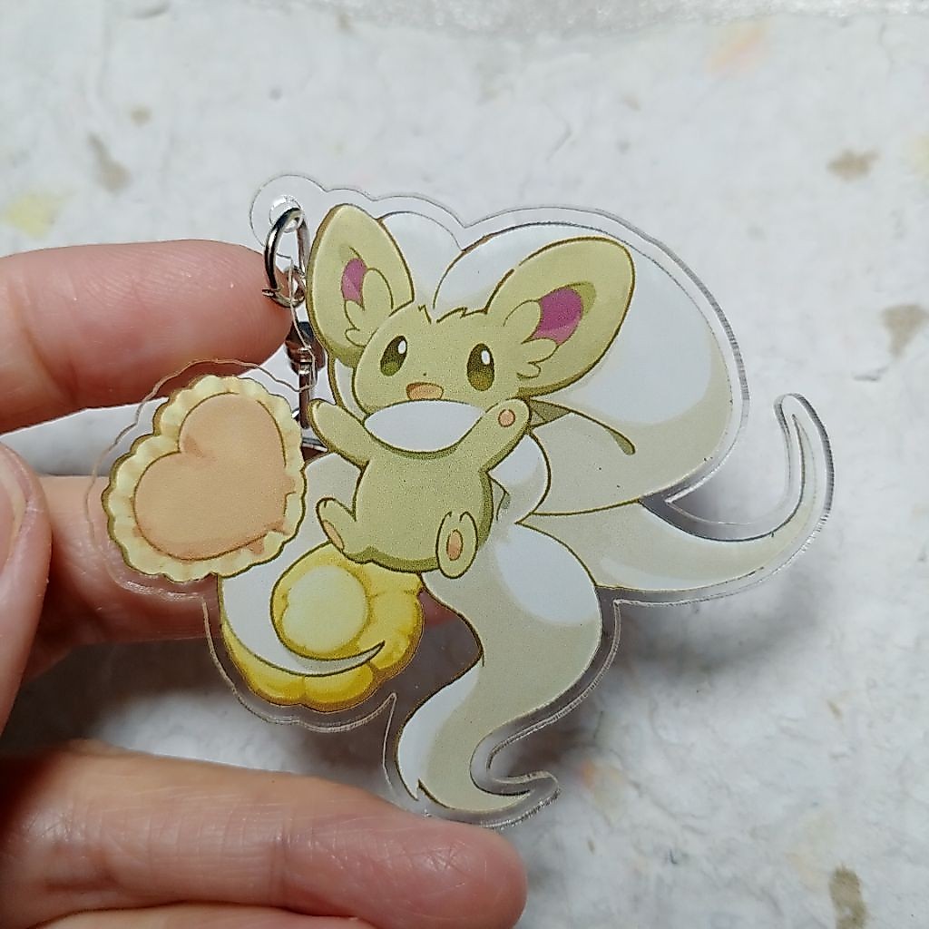 ganci Cinccino Pokemon keychain gantungan kunci Cinccino Pokemon
