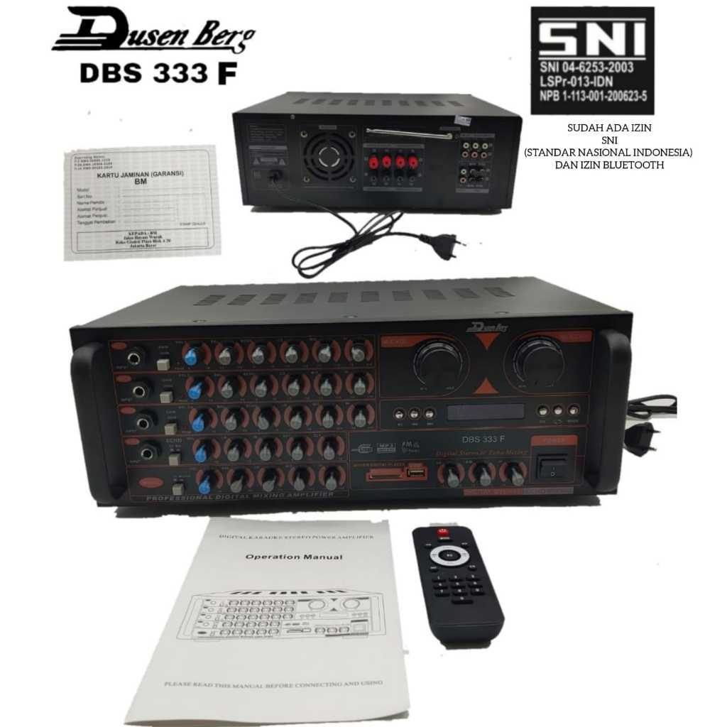(KUALITAS TERBAIK) Amplifier Karaoke Smart Tv Youtube Bluetooth DUSENBERG DBS 333 F / 333F / DBS333F