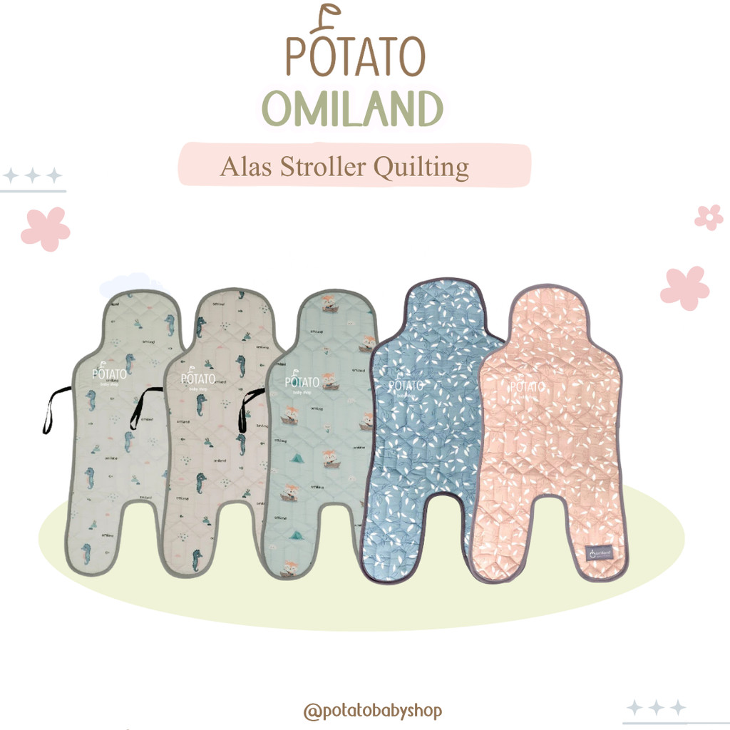 Omiland Alas Stroller Quilting Car Seat Padding/Alas Kursi Makan & Bantal Quilting Premium