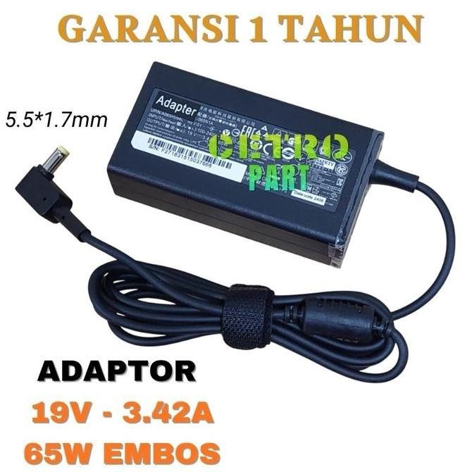Pilihan - Super Murah Adaptor Charger 19V 3.42A 5.5*1.7Mm Embos - Compatible Model P259 G2 Mg P255 M